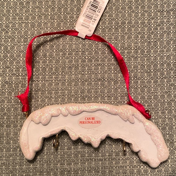 Ganz 2-hook Personalizable Ornament Hanger with Glitter Small NWT - Picture 2 of 4